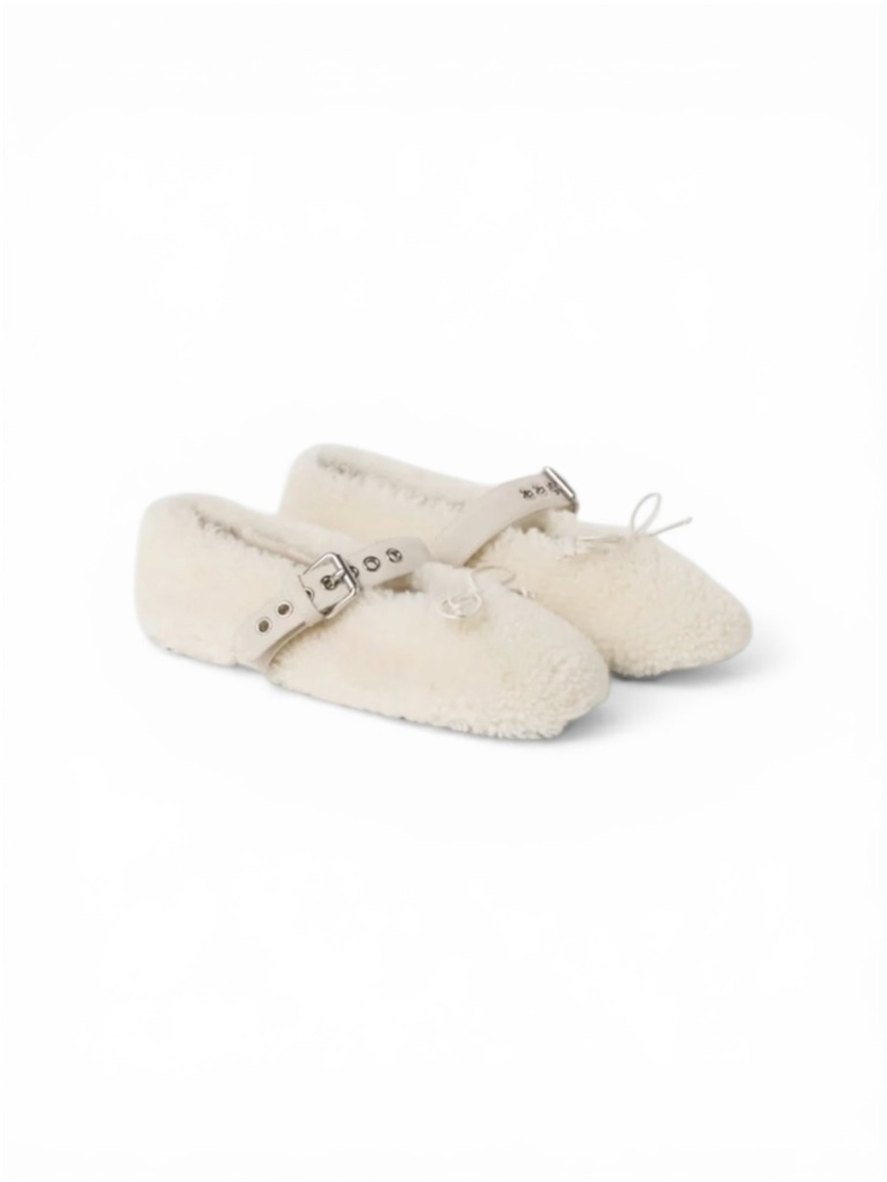 Miu Miu
Shearling Mary Jane Ballerina Flats